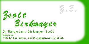 zsolt birkmayer business card